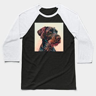 German Shepherd in 70's Baseball T-Shirt